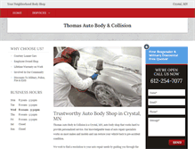 Tablet Screenshot of crystalautobodyrepairs.com